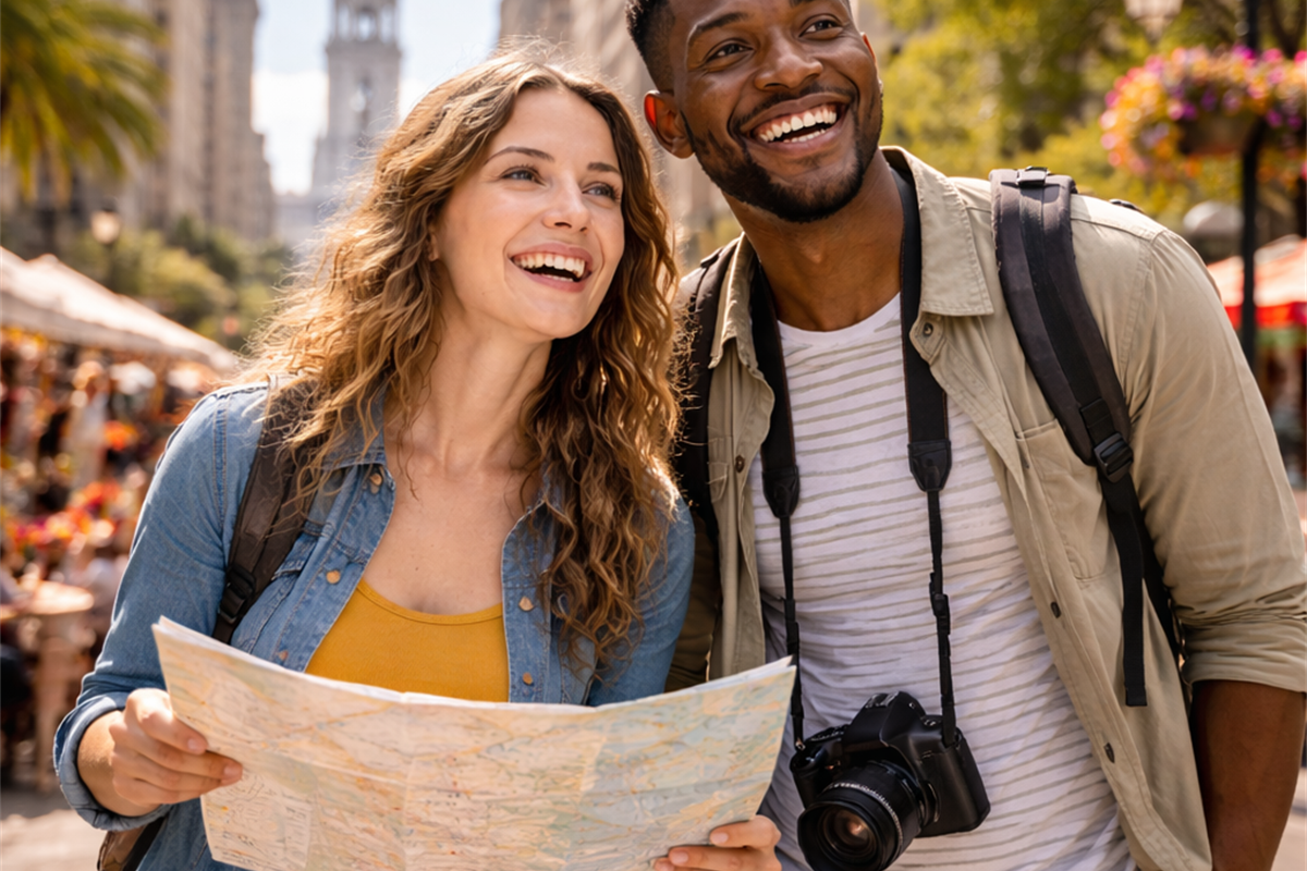 Visitors at a local tourism attraction